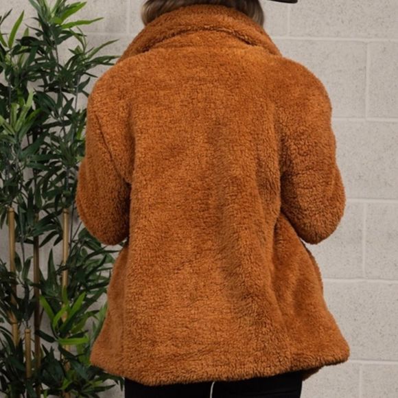 🎉HOST PICK 🎉 NEW Sherpa Lined Button Front Pea Coat - Picture 4 of 7